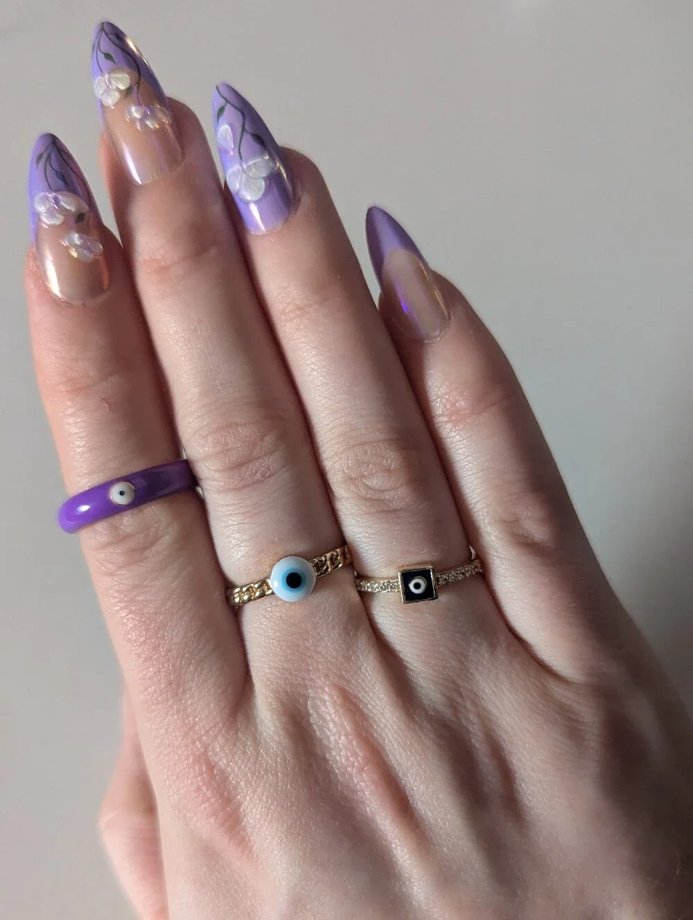 Set Of 3 Evil Eye Rings